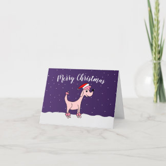 Tarjeta Festiva El humorista de historietas rosadas Posh Paws en N