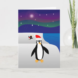 Tarjeta Festiva El ingenio de los pingüinos se parece mucho a los