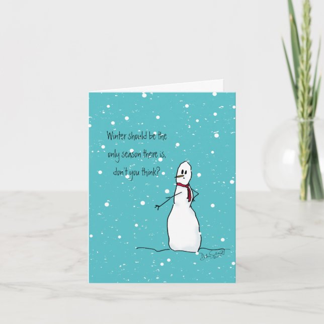 Tarjeta Festiva El invierno debería ser la única temporada, dice S (Anverso)