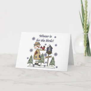 Tarjeta Festiva El invierno es para las aves
