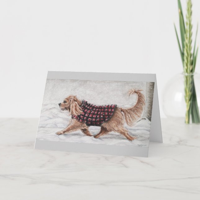 Tarjeta Festiva El invierno primero camina (Anverso)