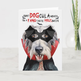 Tarjeta Festiva El irlandés Wolfhound Dog Funny Count DOGcula Hall
