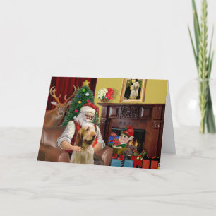 Tarjeta Festiva El Itlaian Spinone de Santa