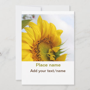 Tarjeta Festiva El jardín de girasol amarillo añade el nombre de t