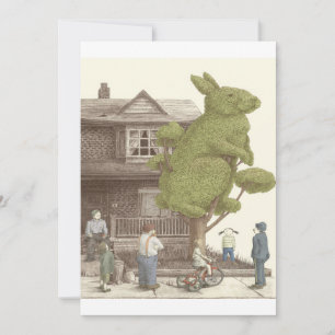 Tarjeta Festiva El jardinero nocturno - Árbol de conejos   Foto de
