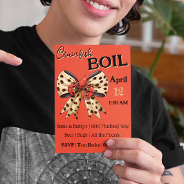 Tarjeta Festiva El langostino hierve con el leopardo y la picadill