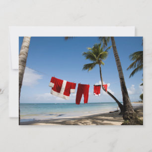Tarjeta Festiva El lavadero de Santa en la playa