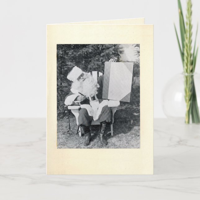 Tarjeta Festiva El libro grande de Santa (Anverso)