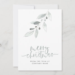 Tarjeta Festiva El logo comercial de las hojas modernas manuscrita