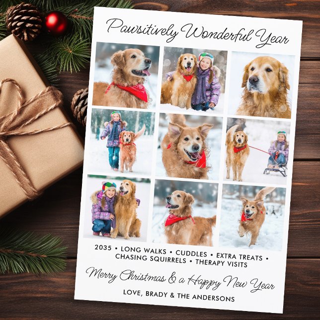 Tarjeta Festiva El maravilloso Collage de fotos de Mascota de perr (Subido por el creador)