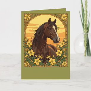 Tarjeta Festiva El Marsh Tacky Rodeado de Flores de Jazmín Amarill