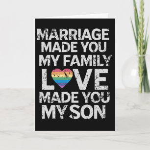 Tarjeta Festiva El matrimonio te hizo el amor de mi familia, mi hi