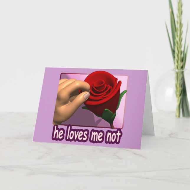 Tarjeta Festiva Él Me Ama No (Anverso)
