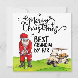 Tarjeta Festiva El mejor abuelo de Par para Navidades con Santa Cl