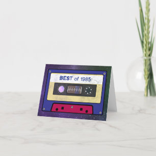 Tarjeta Festiva El mejor aniversario del cumpleaños de Cassette en