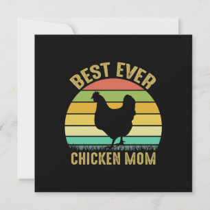 Tarjeta Festiva El mejor arte de pollo de mamá de pollo