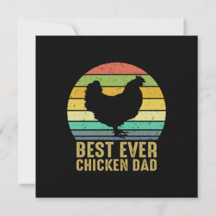 Tarjeta Festiva El mejor arte de pollo de todos los tiempos Papá P