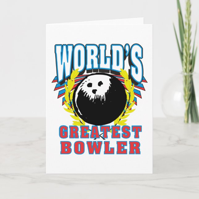 Tarjeta Festiva El mejor Bowler del mundo (Anverso)