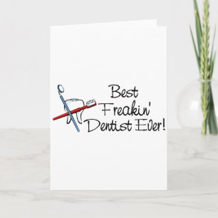 Tarjeta Festiva El mejor dentista de Freakin nunca