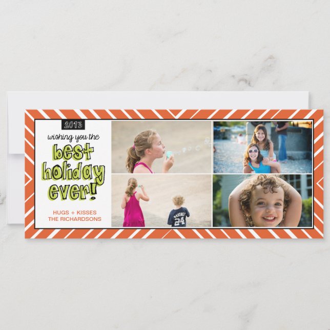 Tarjeta Festiva ¡El mejor feriado de la historia x4! (Anverso)