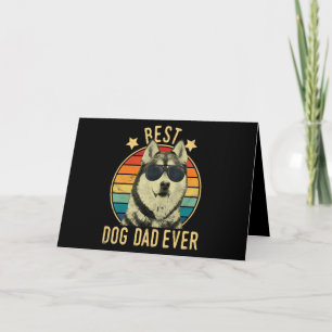Tarjeta Festiva El mejor padre del perro.   Regalo para papá husky