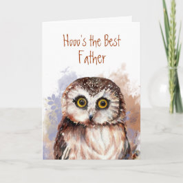 Tarjeta Festiva ¿El mejor padre divertido? ¡Eres tú! Búho sabio