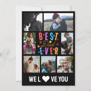 Tarjeta Festiva El mejor papá del collage de fotos