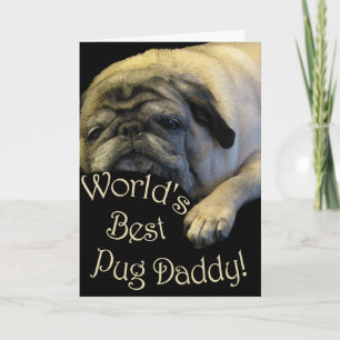 Tarjeta Festiva El mejor papá pug del mundo