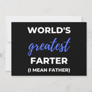 Tarjeta Festiva El Mejor Pedorro del Mundo Quiero Decir Padre