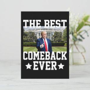 Tarjeta Festiva El Mejor Regreso de Todos Trump 47º Presidente