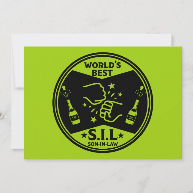 Tarjeta Festiva El mejor yerno del mundo (Anverso)