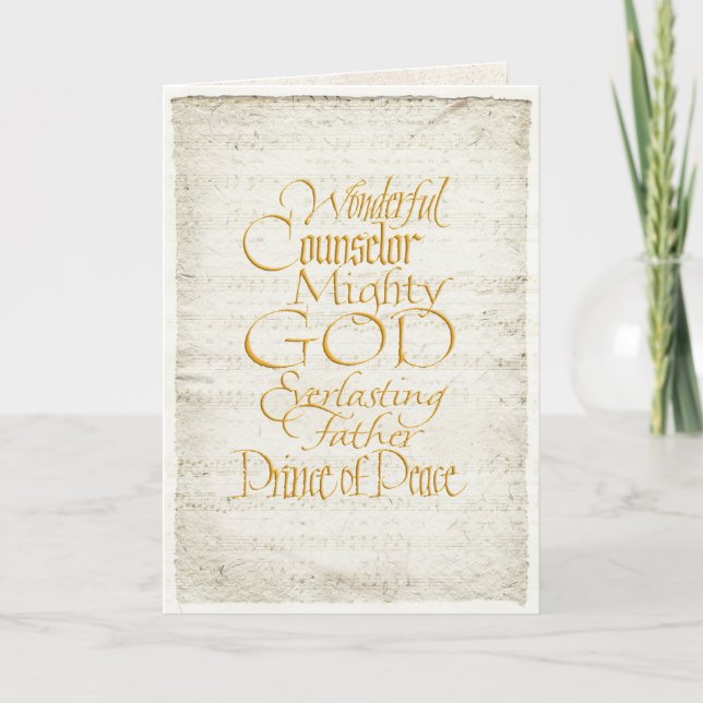 Tarjeta Festiva El Mesías (Anverso)