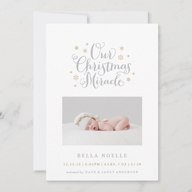 Tarjeta Festiva El milagro de los navidades (Anverso)