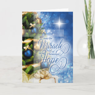 Tarjeta Festiva El milagro de los Navidades cristianos trae espera
