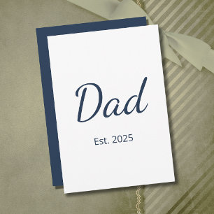 Tarjeta Festiva El minimalista día del padre de un nuevo padre sim