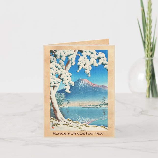 Tarjeta Festiva El monte Fuji después de la escena del hanga de la (Anverso)