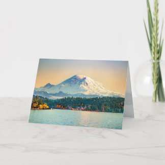 Tarjeta Festiva El Monte Rainier Lake Washington en toda ocasión e