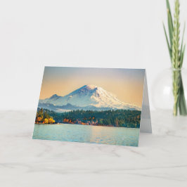 Tarjeta Festiva El Monte Rainier Lake Washington en toda ocasión e