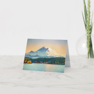 Tarjeta Festiva El Monte Rainier Lake Washington en toda ocasión e