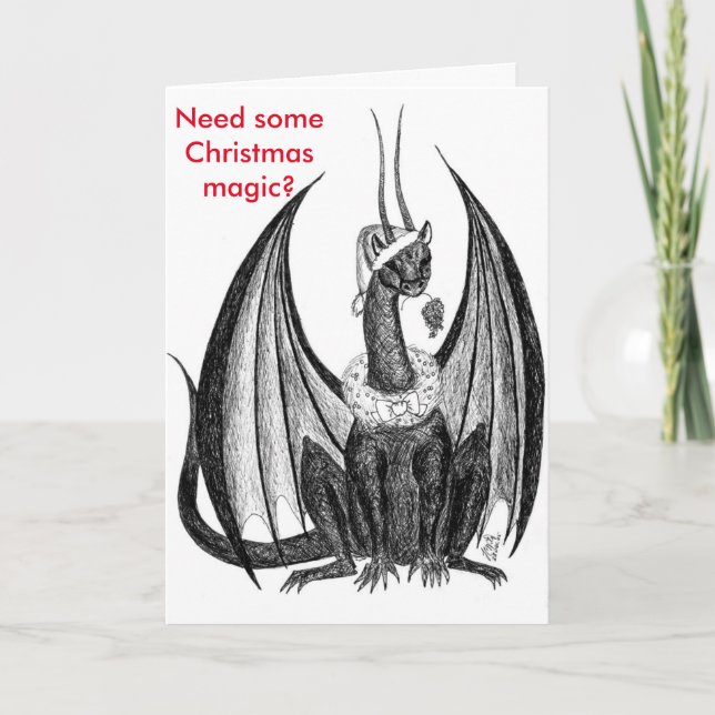 Tarjeta Festiva El muérdago del dragón (Anverso)