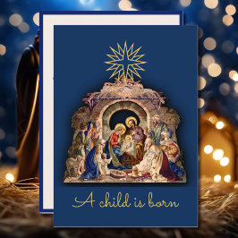 Tarjeta Festiva ¡El Mundo cansado se alegra! Natividad de los navi