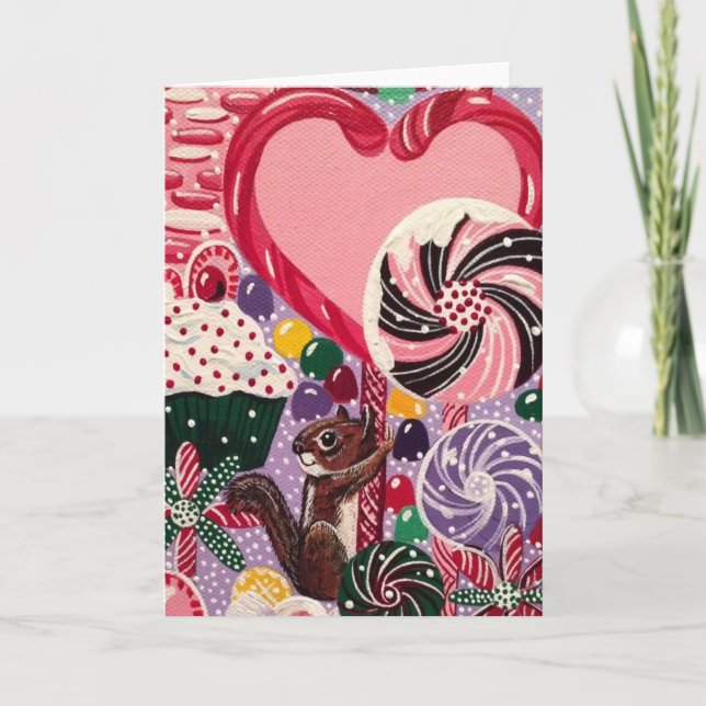 Tarjeta Festiva El mundo de menta de la Sra. Elizabeth (Anverso)