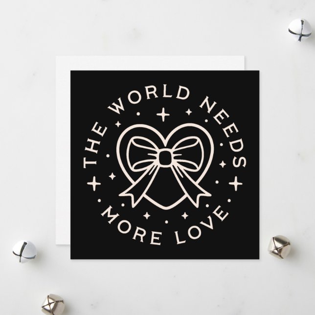Tarjeta Festiva El mundo necesita más amor (Anverso/Reverso In Situ)