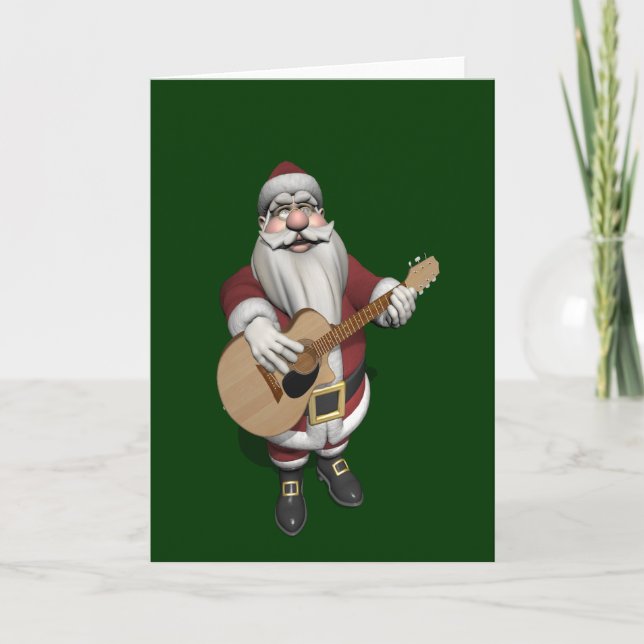 Tarjeta Festiva El musical de Santa Claus toca canciones de Navida (Anverso)