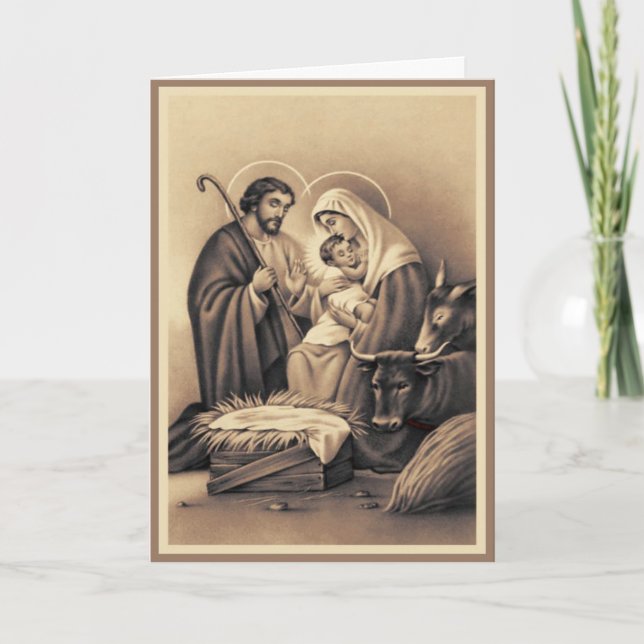 Tarjeta Festiva El nacimiento (Anverso)