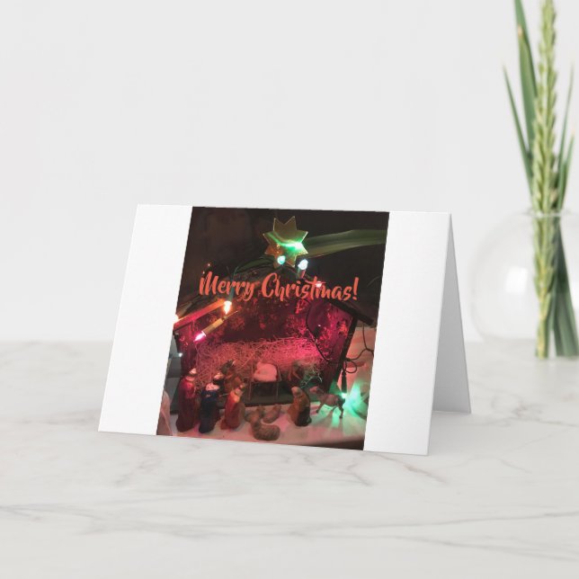 Tarjeta Festiva El nacimiento de Jesús (Anverso)