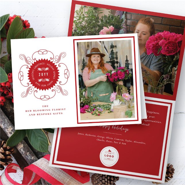 Tarjeta Festiva El negocio de la fotografía sellada clásica de los (Subido por el creador)