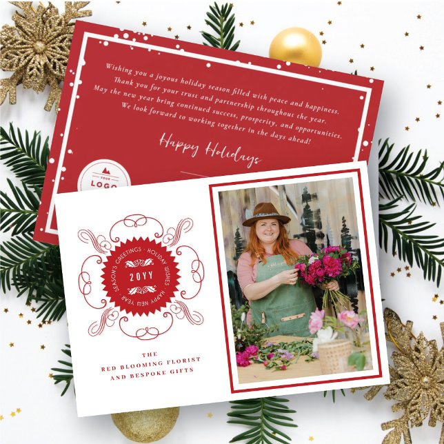 Tarjeta Festiva El negocio de la fotografía sellada clásica de los (Subido por el creador)