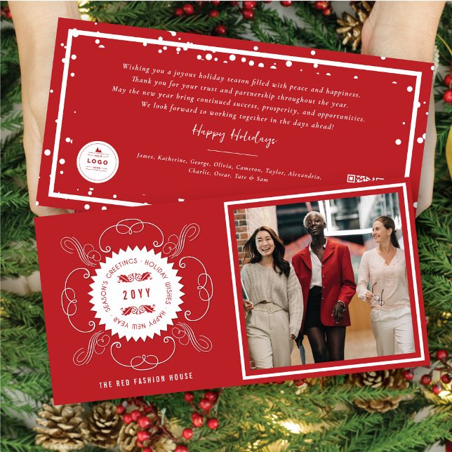 Tarjeta Festiva El negocio de la fotografía sellada clásica de los (Subido por el creador)