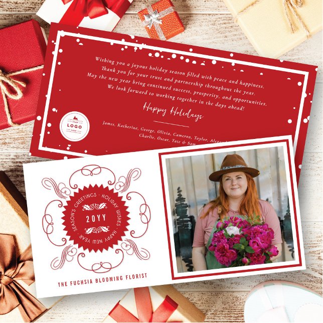 Tarjeta Festiva El negocio de la fotografía sellada clásica de los (Subido por el creador)